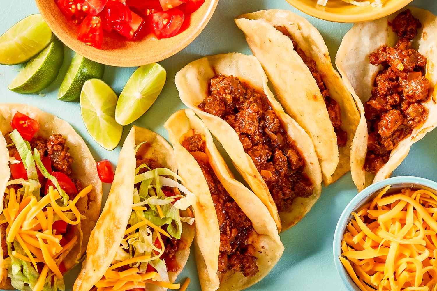 Tacos made with ground beef